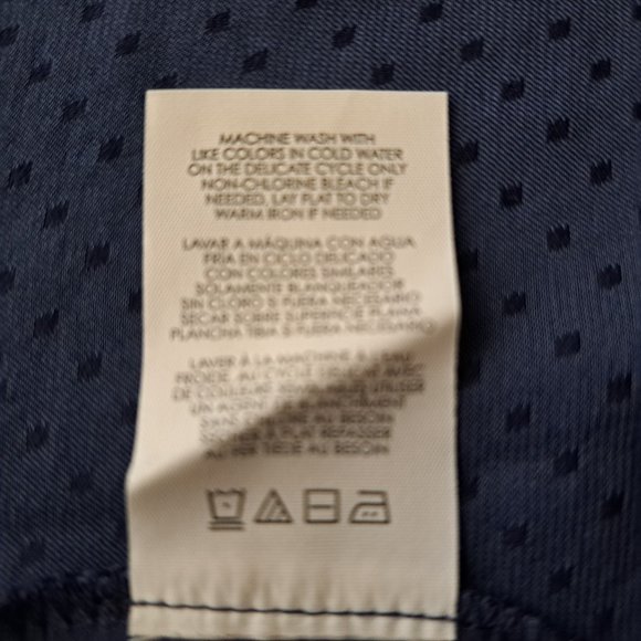 Cabi Polka Dots Top 3/4 Sleeve Size M Navy Blue Color Great Condition - Picture 5 of 12